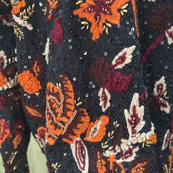 Zara Limited Edition Embroidered / beaded / crystal relaxed fit sweatshirt, M - Picture 10 of 12